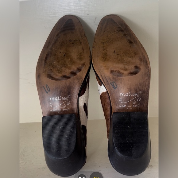 Matisse Women’s Calf Hair Cow Hide Leather Booties Size 8.5 - Picture 8 of 9